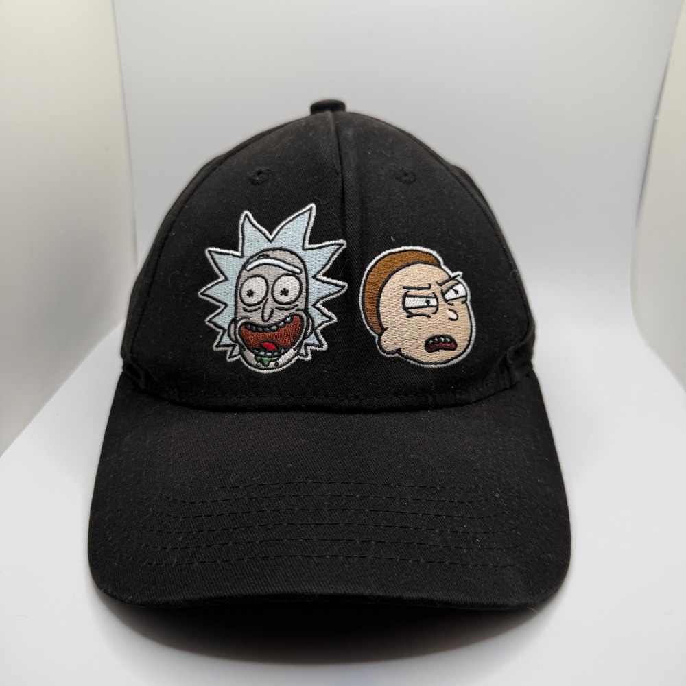 Rick and Morty Adult Swim Snapback Hat Black Embroidered Baseball Cap QF240507
